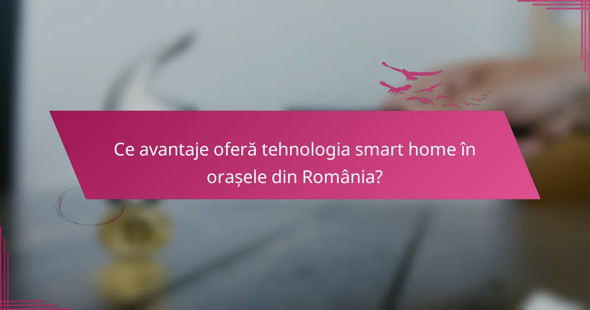 Ce avantaje oferă tehnologia smart home în orașele din România?